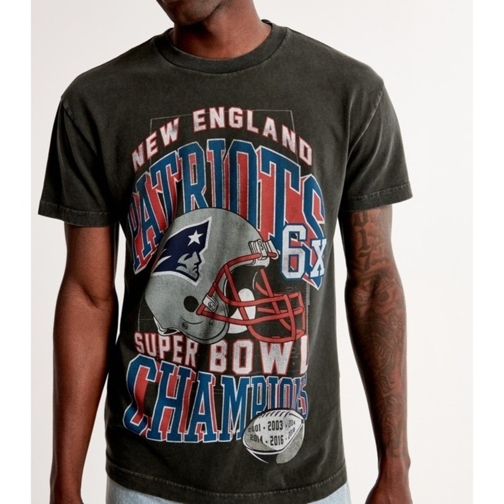New England Patriots Graphic Tee Black Unisex